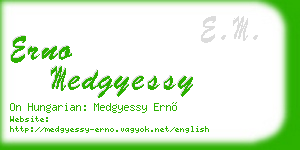 erno medgyessy business card